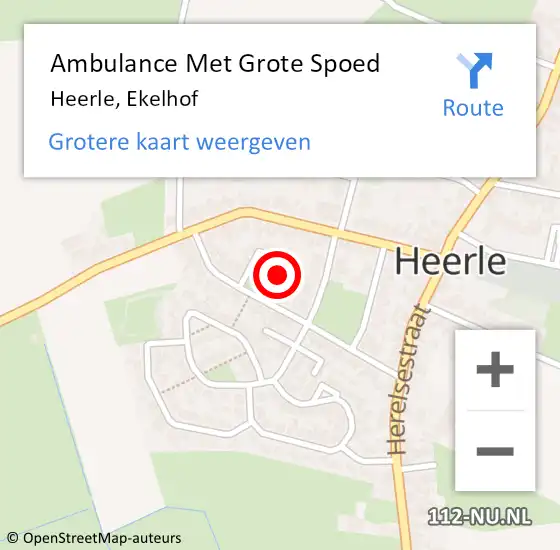 Locatie op kaart van de 112 melding: Ambulance Met Grote Spoed Naar Heerle, Ekelhof op 28 maart 2015 13:01