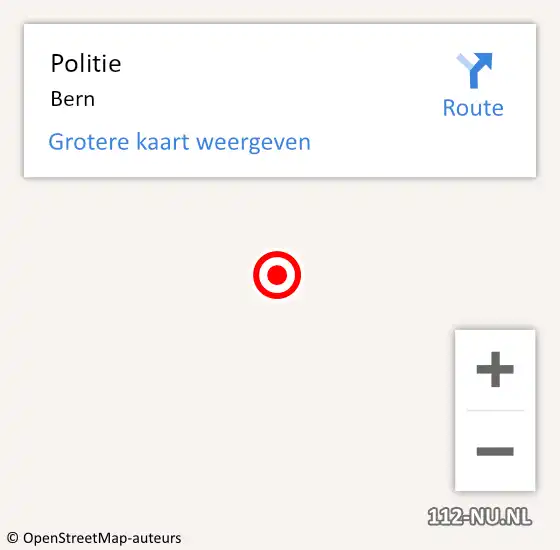 Locatie op kaart van de 112 melding: Politie Bern op 28 maart 2015 23:56