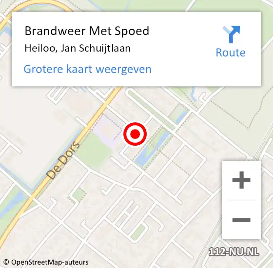 Locatie op kaart van de 112 melding: Brandweer Met Spoed Naar Heiloo, Jan Schuijtlaan op 31 maart 2015 06:35