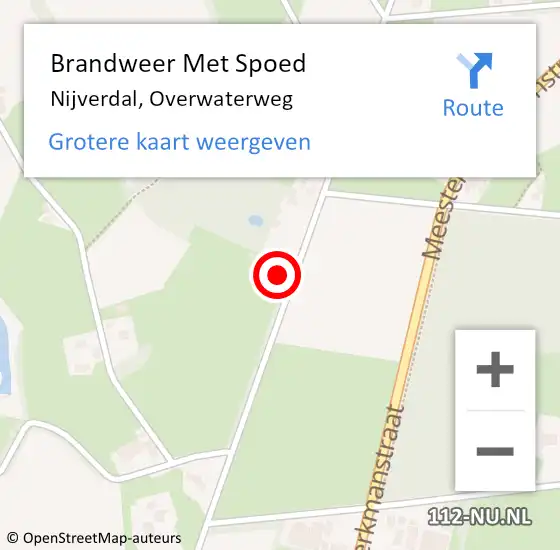 Locatie op kaart van de 112 melding: Brandweer Met Spoed Naar Nijverdal, Overwaterweg op 31 maart 2015 06:53