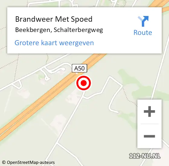 Locatie op kaart van de 112 melding: Brandweer Met Spoed Naar Beekbergen, Schalterbergweg op 31 maart 2015 15:50