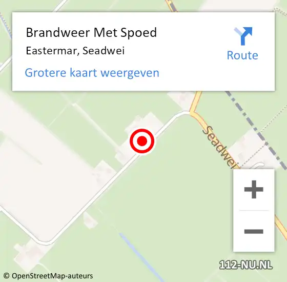 Locatie op kaart van de 112 melding: Brandweer Met Spoed Naar Eastermar, Seadwei op 31 maart 2015 16:05