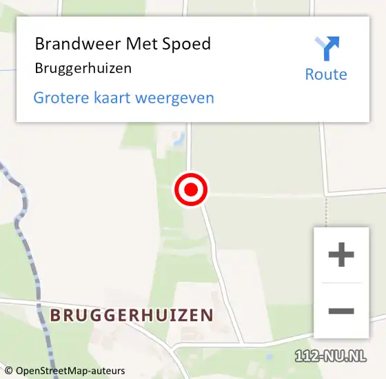 Locatie op kaart van de 112 melding: Brandweer Met Spoed Naar Bruggerhuizen op 31 maart 2015 16:38