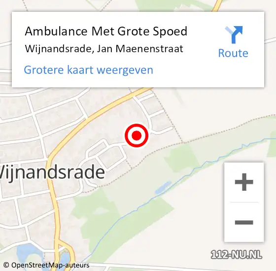 Locatie op kaart van de 112 melding: Ambulance Met Grote Spoed Naar Wijnandsrade, Jan Maenenstraat op 4 november 2013 18:15