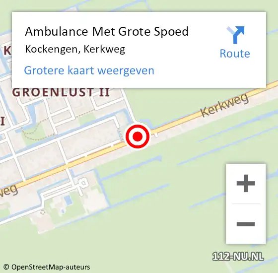 Locatie op kaart van de 112 melding: Ambulance Met Grote Spoed Naar Kockengen, Kerkweg op 4 mei 2015 10:53