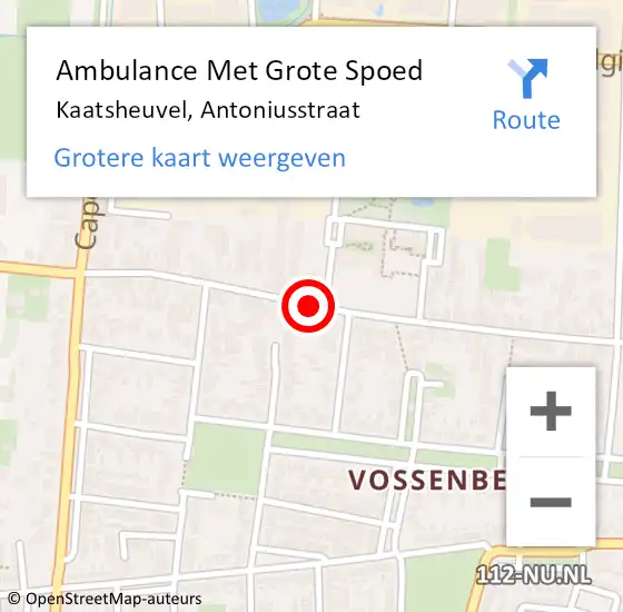 Locatie op kaart van de 112 melding: Ambulance Met Grote Spoed Naar Kaatsheuvel, Antoniusstraat op 6 mei 2015 19:38