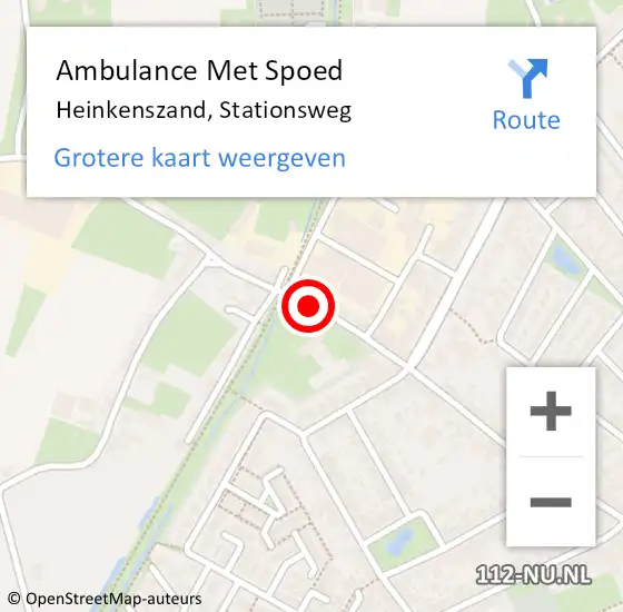 Locatie op kaart van de 112 melding: Ambulance Met Spoed Naar Heinkenszand, Stationsweg op 8 mei 2015 10:18