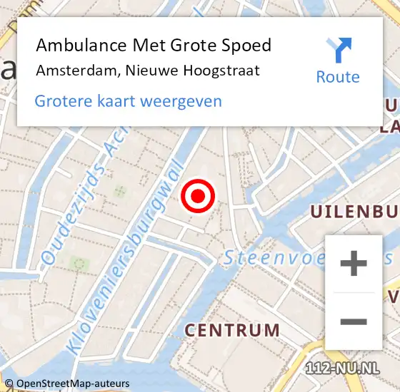 Locatie op kaart van de 112 melding: Ambulance Met Grote Spoed Naar Amsterdam, Zanddwarsstraat op 10 mei 2015 09:58