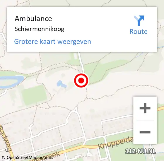 Locatie op kaart van de 112 melding: Ambulance Schiermonnikoog op 23 mei 2015 16:48