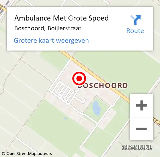 Locatie op kaart van de 112 melding: Ambulance Met Grote Spoed Naar Boschoord, Boijlerstraat op 1 juni 2015 12:34