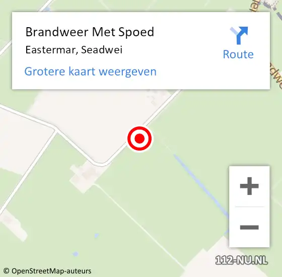 Locatie op kaart van de 112 melding: Brandweer Met Spoed Naar Eastermar, Seadwei op 5 juni 2015 21:00