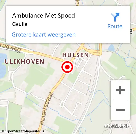 Locatie op kaart van de 112 melding: Ambulance Met Spoed Naar Geulle op 16 juni 2015 17:01