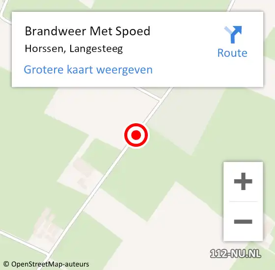 Locatie op kaart van de 112 melding: Brandweer Met Spoed Naar Horssen, Langesteeg op 17 juni 2015 19:03