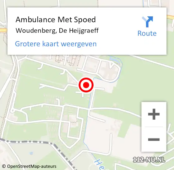 Locatie op kaart van de 112 melding: Ambulance Met Spoed Naar Woudenberg, De Heijgraeff op 19 juni 2015 00:20