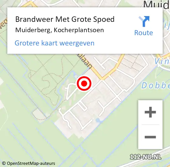 Locatie op kaart van de 112 melding: Brandweer Met Grote Spoed Naar Muiderberg, Kocherplantsoen op 24 juni 2015 19:30