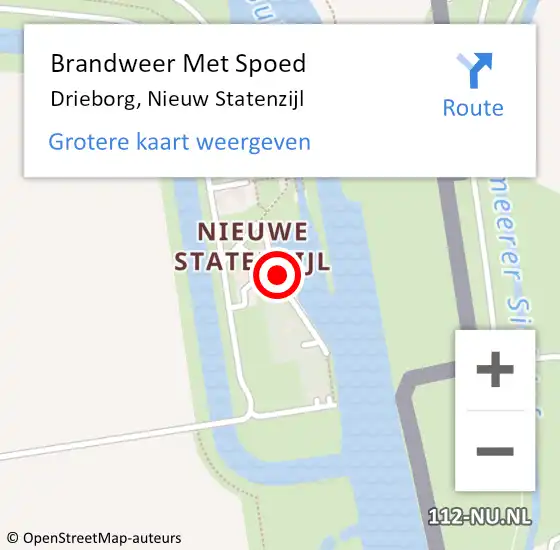 Locatie op kaart van de 112 melding: Brandweer Met Spoed Naar Drieborg, Nieuw Statenzijl op 26 juni 2015 08:39