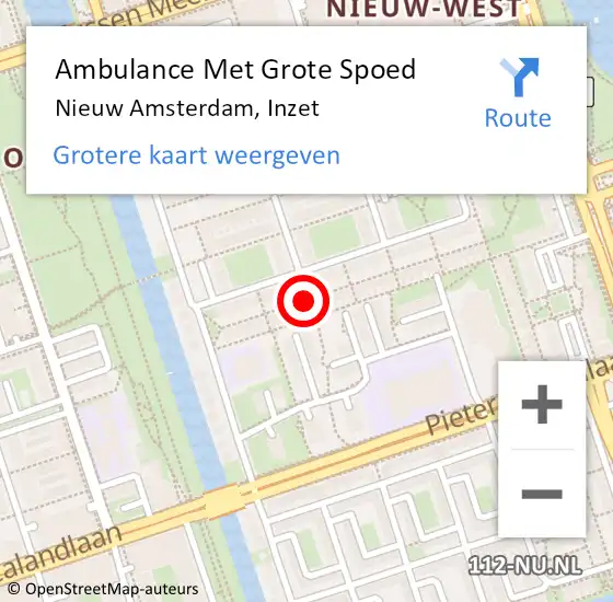 Locatie op kaart van de 112 melding: Ambulance Met Grote Spoed Naar Nieuw Amsterdam, Inzet op 29 juni 2015 21:57