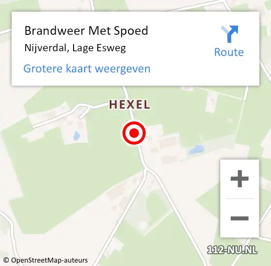 Locatie op kaart van de 112 melding: Brandweer Met Spoed Naar Nijverdal, Lage Esweg op 2 juli 2015 21:19