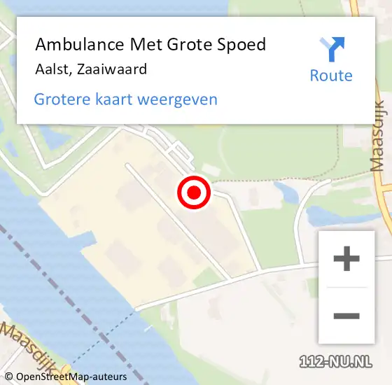 Locatie op kaart van de 112 melding: Ambulance Met Grote Spoed Naar Aalst, Zaaiwaard op 4 juli 2015 09:35