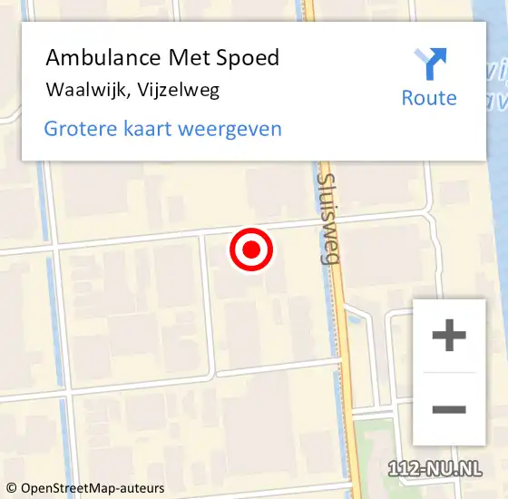 Locatie op kaart van de 112 melding: Ambulance Met Spoed Naar Waalwijk, Vijzelweg op 7 juli 2015 22:36