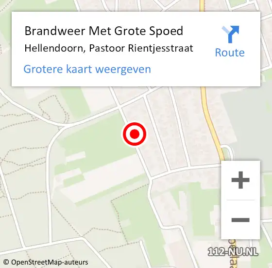 Locatie op kaart van de 112 melding: Brandweer Met Grote Spoed Naar Hellendoorn, Pastoor Rientjesstraat op 17 juli 2015 12:44