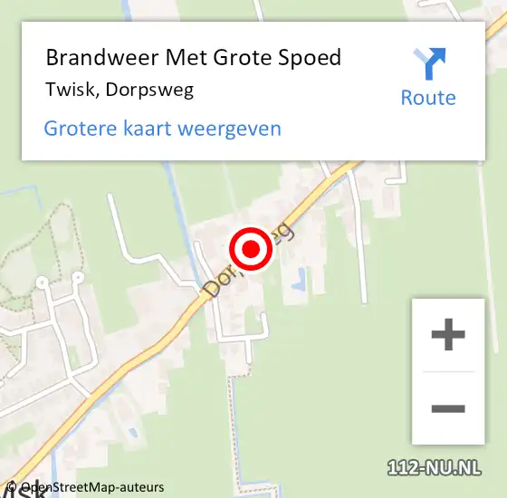 Locatie op kaart van de 112 melding: Brandweer Met Grote Spoed Naar Twisk, Dorpsweg op 18 juli 2015 14:57