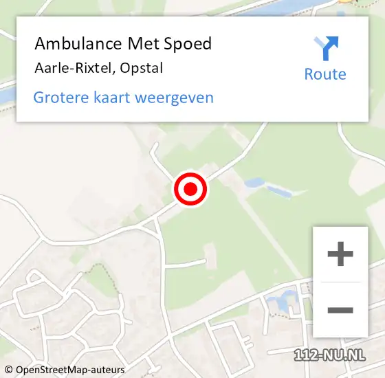 Locatie op kaart van de 112 melding: Ambulance Met Spoed Naar Aarle-Rixtel, Opstal op 26 juli 2015 16:17