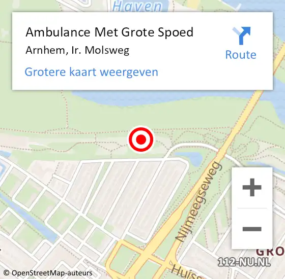 Locatie op kaart van de 112 melding: Ambulance Met Grote Spoed Naar Arnhem, A50 L hectometerpaal: 187,2 op 29 juli 2015 16:36