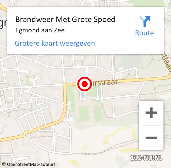 Locatie op kaart van de 112 melding: Brandweer Met Grote Spoed Naar Egmond aan Zee op 29 juli 2015 20:28