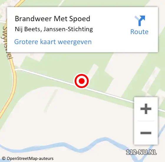 Locatie op kaart van de 112 melding: Brandweer Met Spoed Naar Nij Beets, Janssen-Stichting op 12 september 2013 23:50