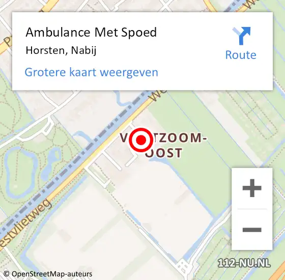 Locatie op kaart van de 112 melding: Ambulance Met Spoed Naar Horsten, Nabij op 3 augustus 2015 15:26