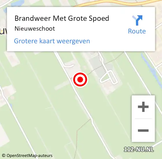Locatie op kaart van de 112 melding: Brandweer Met Grote Spoed Naar Nieuweschoot op 8 augustus 2015 14:44