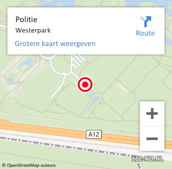 Locatie op kaart van de 112 melding: Politie Westerpark op 24 augustus 2015 19:52