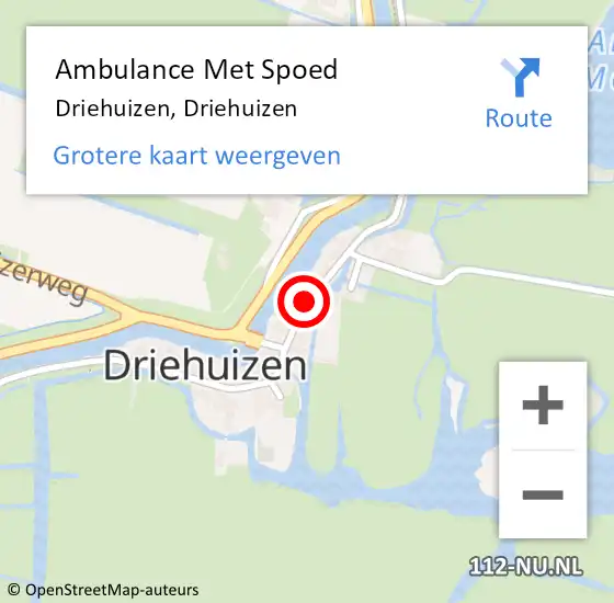 Locatie op kaart van de 112 melding: Ambulance Met Spoed Naar Driehuizen, Driehuizen op 16 september 2015 10:35