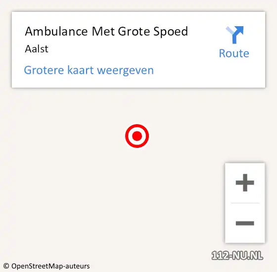 Locatie op kaart van de 112 melding: Ambulance Met Grote Spoed Naar Aalst op 19 september 2015 13:25
