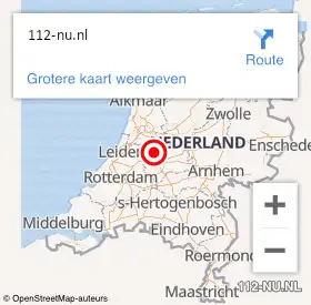 Locatie op kaart van de 112 melding: Ambulance Met Grote Spoed Naar Westerbork, N381 hectometerpaal: 68,5 op 25 september 2015 10:32