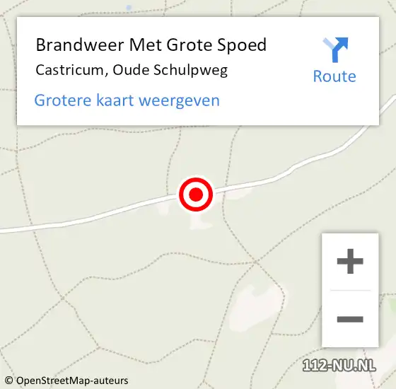 Locatie op kaart van de 112 melding: Brandweer Met Grote Spoed Naar Castricum, Oude Schulpweg op 25 september 2015 21:32