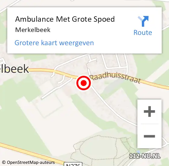 Locatie op kaart van de 112 melding: Ambulance Met Grote Spoed Naar Merkelbeek op 21 november 2013 21:41