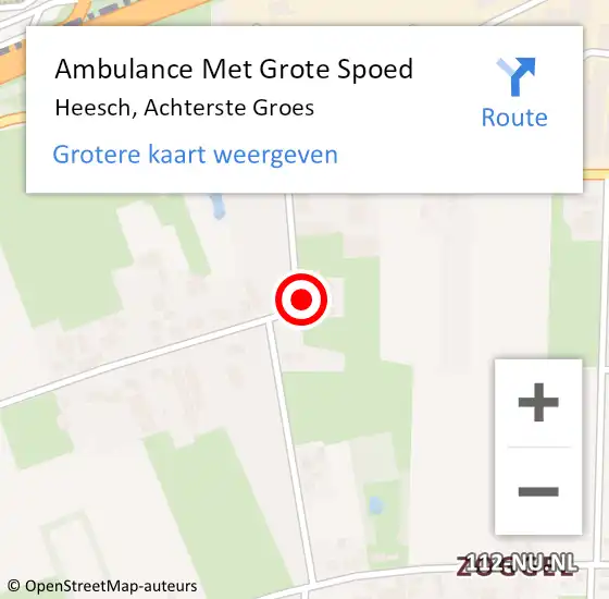 Locatie op kaart van de 112 melding: Ambulance Met Grote Spoed Naar Heesch, Achterste Groes op 8 oktober 2015 06:23