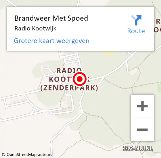Locatie op kaart van de 112 melding: Brandweer Met Spoed Naar Radio Kootwijk op 15 oktober 2015 22:25