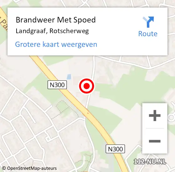 Locatie op kaart van de 112 melding: Brandweer Met Spoed Naar Landgraaf, Rotscherweg op 18 oktober 2015 13:44