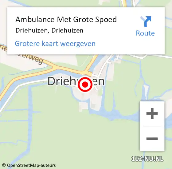 Locatie op kaart van de 112 melding: Ambulance Met Grote Spoed Naar Driehuizen, Driehuizen op 27 oktober 2015 14:29