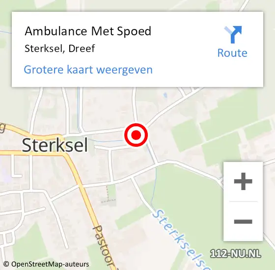 Locatie op kaart van de 112 melding: Ambulance Met Spoed Naar Sterksel, Dreef op 27 oktober 2015 16:05