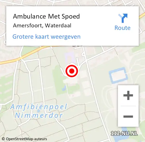 Locatie op kaart van de 112 melding: Ambulance Met Spoed Naar Amersfoort, Waterdaal op 4 november 2015 14:50