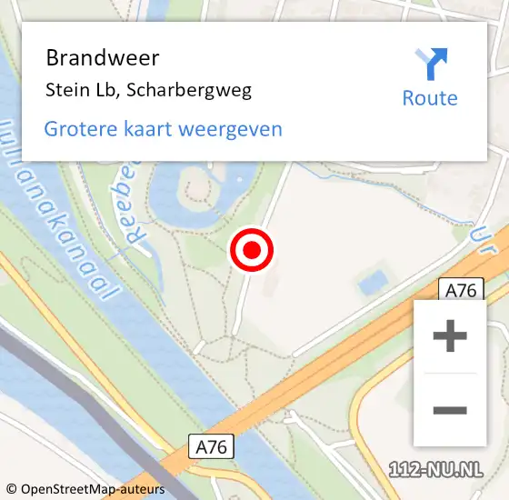 Locatie op kaart van de 112 melding: Brandweer Stein Lb, Scharbergweg op 26 november 2013 05:25