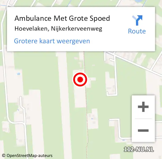 Locatie op kaart van de 112 melding: Ambulance Met Grote Spoed Naar Hoevelaken, Nijkerkerveenweg op 8 november 2015 22:03
