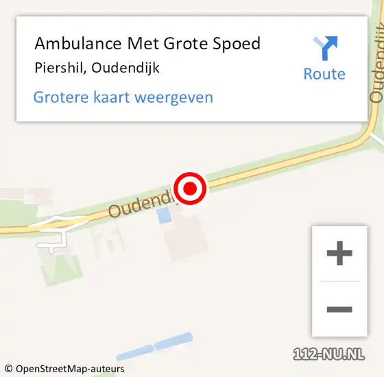 Locatie op kaart van de 112 melding: Ambulance Met Grote Spoed Naar Piershil, Oudendijk op 27 november 2015 15:34