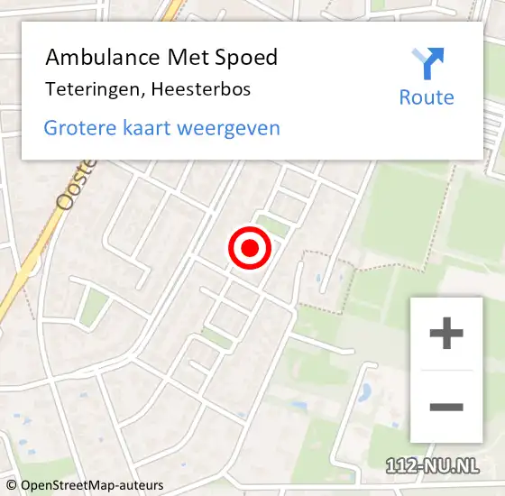 Locatie op kaart van de 112 melding: Ambulance Met Spoed Naar Teteringen, Heesterbos op 28 november 2015 08:54