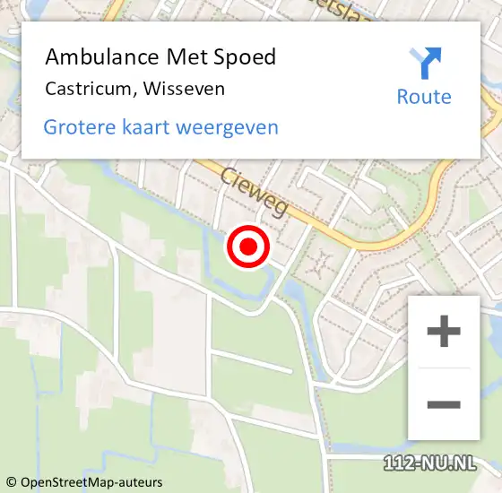 Locatie op kaart van de 112 melding: Ambulance Met Spoed Naar Castricum, Wisseven op 6 december 2015 17:33
