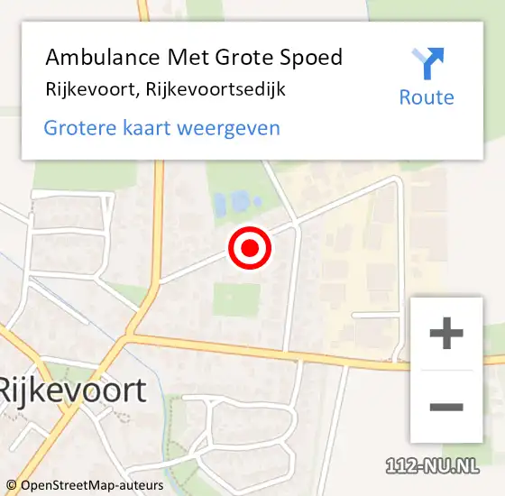 Locatie op kaart van de 112 melding: Ambulance Met Grote Spoed Naar Rijkevoort, Rijkevoortsedijk op 25 december 2015 09:53